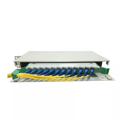 Качественный  1U ODF Patch Panel Rack Mount Distribution Frame 12 Core Fiber Patch Panel SM фабрика