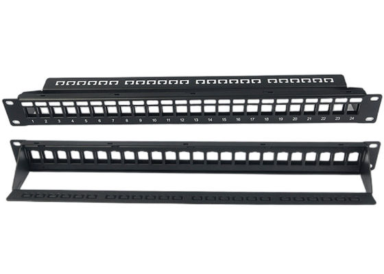 Качественный  Blank Network Patch Panel Unshielded RJ45 24 Port 1U Patch Panel фабрика