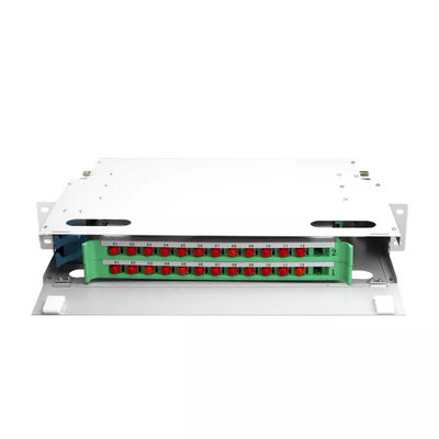 Ядр панели 24 волокна FTTH 1U 19 блок пульта временных соединительных кабелей шкафа ODF дюйма