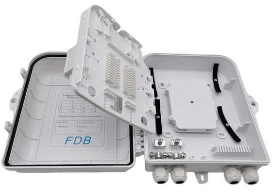 Белый держатель стены Splitter PLC LC 1x16 коробки Splitter оптического волокна