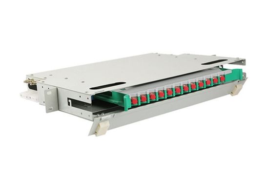 12 коробка 19&quot; держателя шкафа пульта временных соединительных кабелей FC 1U ядра ODF оптическое волокно