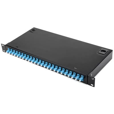 Муфта LC Rackmount коробки 24 прекращения металла FTTH Wallmount пульта временных соединительных кабелей двухшпиндельная