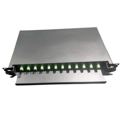 19 дюймовая скользящая панель для волоконного патча 12 портов FC APC Simplex Adapter Networking Solution