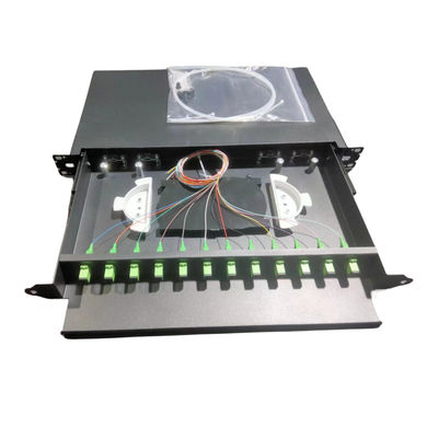 19 дюймовая скользящая панель для волоконного патча 12 портов FC APC Simplex Adapter Networking Solution