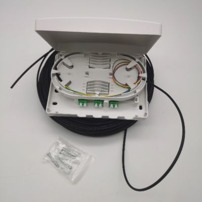 6Cores LC/APC предварительно соединенная оптическая распределительная коробка 6Fibers Wall Outlet PTO Box