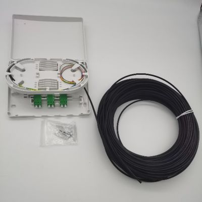 6Cores LC/APC предварительно соединенная оптическая распределительная коробка 6Fibers Wall Outlet PTO Box