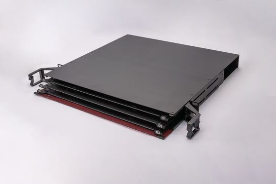 1U 144 Ядра МТП MPO -LC Патч-панель ОДФ Шасси корпус Сдвижной тип для 12 кассет